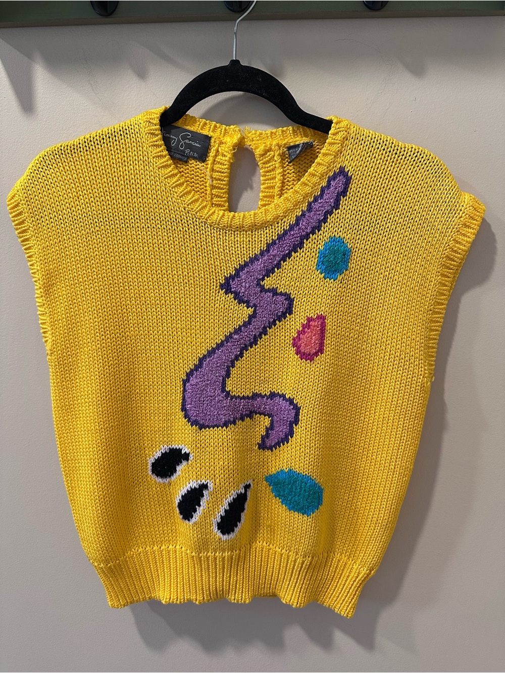 Vintage Jimmy Garcia Hand Loomed Knit Sweater Top S